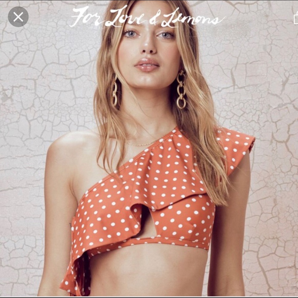 For love and lemons Tropicana bandeau top NWT